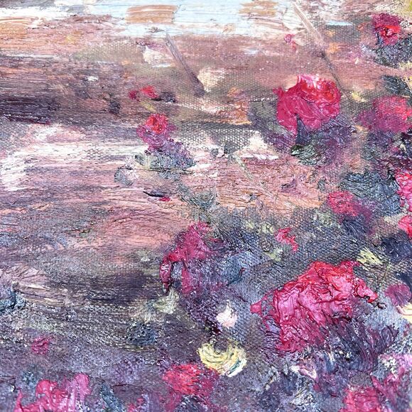 Wrought Iron Topper Italian Archway To The Sea Hand-Painted Canvas 26" X 47” NIB - Picture 7 of 9